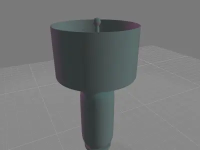 Manorhaven Resin Table Lamp 3D model