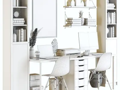 Office workplace 138 3D model