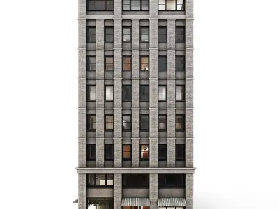 Tenement Building Low-poly 3D model
