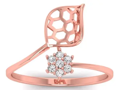 Solitaire Wedding Engagement Women Light Weight Bypass Rings 3D print model get