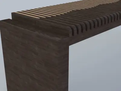 bench 01 Low-poly 3D model