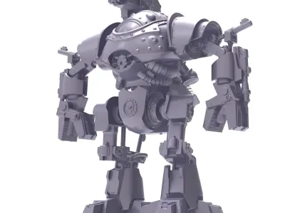 Battle robot 3D print model