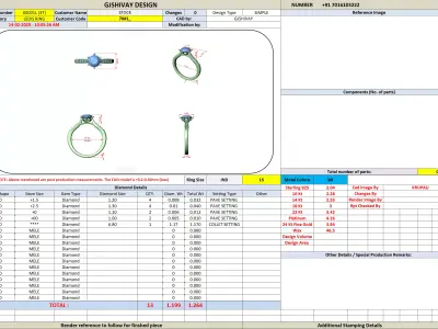 Round Cut Pave Solitaire Engagement Ring CAD Design 3D print model