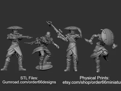 Bowcaster Bounty Hunter Legion Scale 3D print model