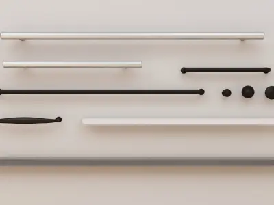 Ikea Handles and Knobs pack1 3D model