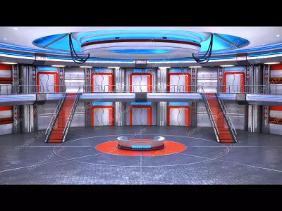 Virtual lobby 3D model