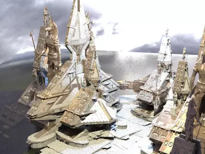 Anubis Returns pyramid tower Kit bash 5 3D model