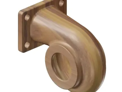 Wooden Turbine Housing Toy 3D model