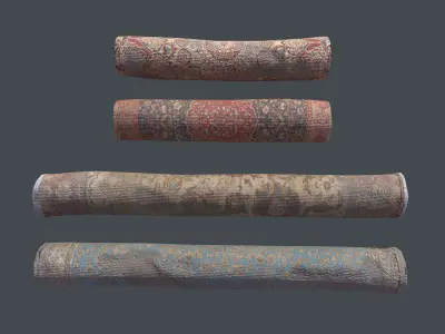 Wrapped Carpets   PBR low poly Free low-poly 3D model