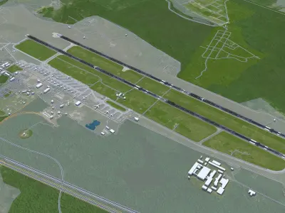 Mezhdunarodnyy Aeroport Nizhny Novgorod Low-poly 3D model