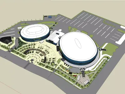 Almaty Arena Complex -  Architectural 3D Model 3D model