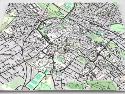 Cityscape Canterbury United Kingdom 3D model