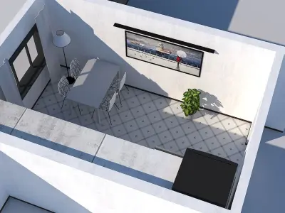 Home Kitchen Models Ready Scene Low-poly 3D model