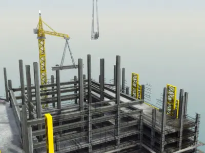 Building Construction Site Low-poly 3D model