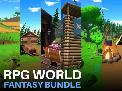 Stylized Fantasy RPG World Bundle 3D Model Pack