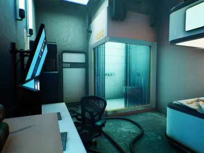 Cyberpunk Room Low-poly 3D model purchase