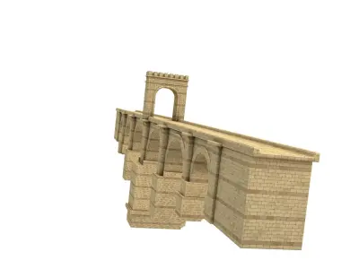 PUENTE DE ALCANTARA BRIDGE 3D model