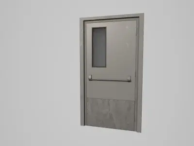 Metal Door Low-poly 3D model