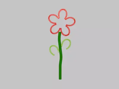 Yard Or Fence Art Horseshoe Flower 1 Low-poly 3D model