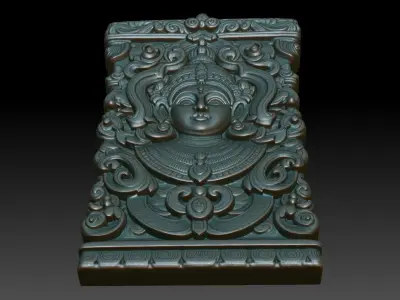 Indian Temple Wall basrelief 08 240613 3D print model