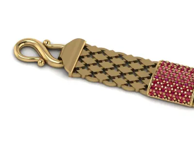 FANCY DIAMOND BRACELET JEWELRY 3D print model
