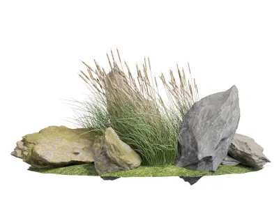 Stone and Bush Pack 31 3D model