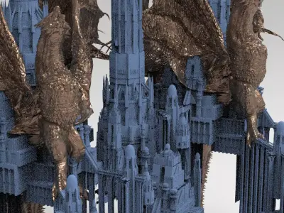 Dragon wizard temples 5  3D model
