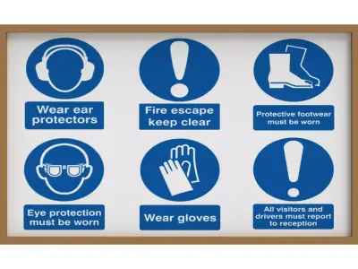 PPE Sign Board Texture