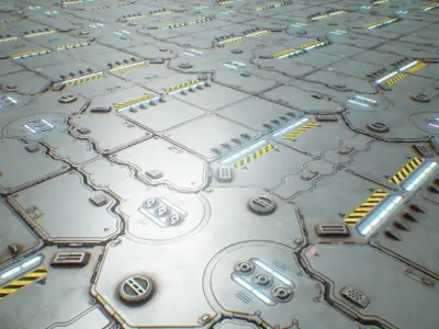 PBR Sci-Fi Spaceship Texture 25 Low-poly 3D model