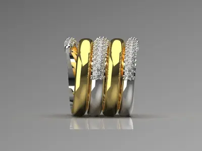 gold ring jr00081 3D print model
