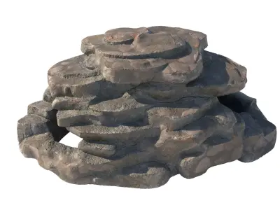 dirt step rock Low-poly 3D model