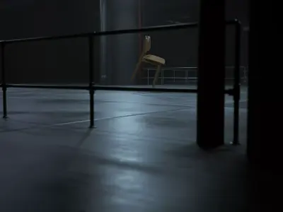 3d Dark Garage scene 3D model