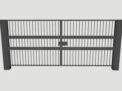 Double Door Low-poly 3D model