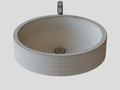Roca Fuego sink D49 cm bill of lading 32722E000 3D model