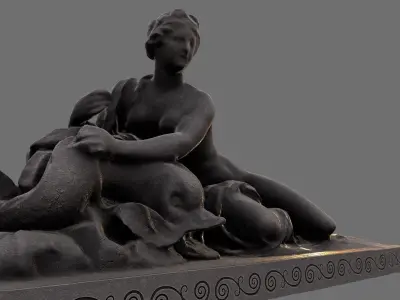 woman statue  Low-poly 3D model