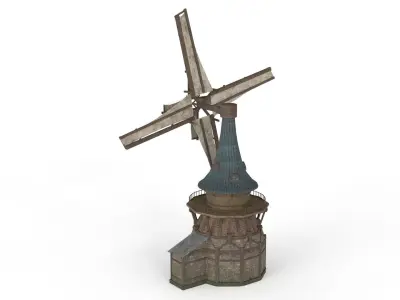 Old WindMill Low-poly 3D model