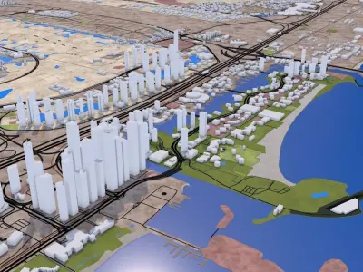 Dubai City Low-poly 3D model