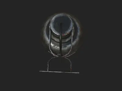 old wall lamp Low-poly 3D model