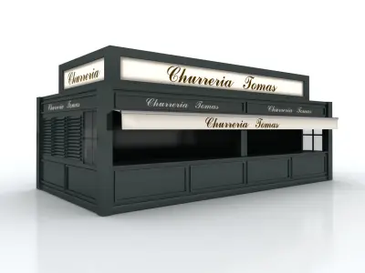 Food Stall KIOSK 3D model