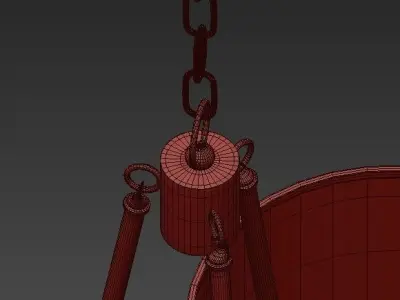 Elk chandelier 3D model
