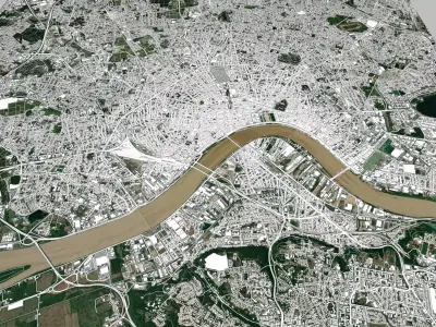 Cityscape Bordeaux France 3D model