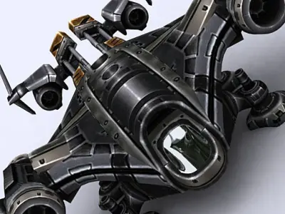 3DRT - Sci-Fi Dropship 1  Low-poly 3D model