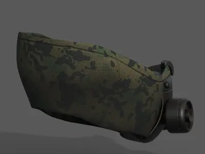 Gas mask respirator scifi futuristic 3d Artist freelance  Low-poly 3D model