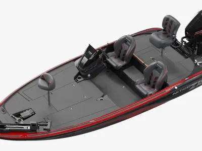  Nitro Z16 Angling Deck Boat Red Black Rigged 