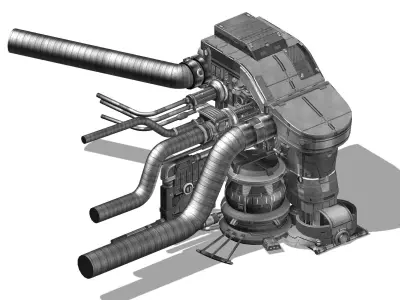 Machinery - Interior Wall 04 3D model
