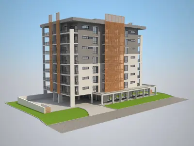 Apartment Building 8 3D model