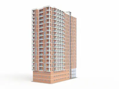 Brick Building 3 3D model