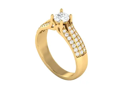 Women Ring  Render 3dm STL OBJ FBX Details 3D print model 249