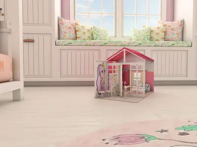 Kids Bedroom Montessori 3D model