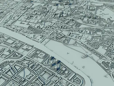 Glasgow City Scotland United Kingdom 3D print model